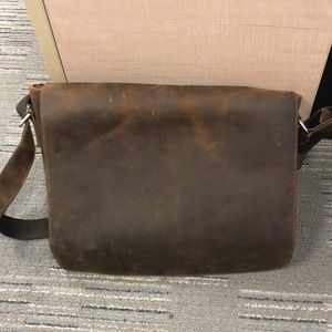 Jack & Chris Brown Leather Messenger Bag